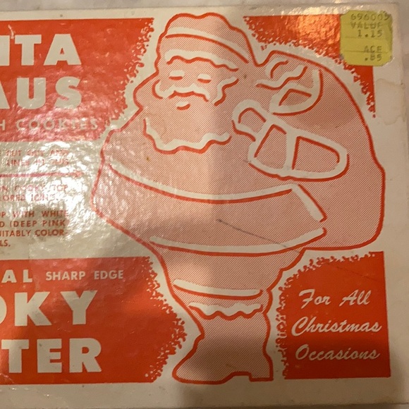 Vintage metal Santa cookie cutter (large) original box Santa Claus Cooky Cutter - Picture 3 of 14